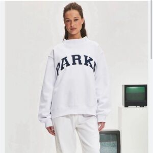 PARKE *SOLD OUT* White Sweatshirt with Blue lettering for Women